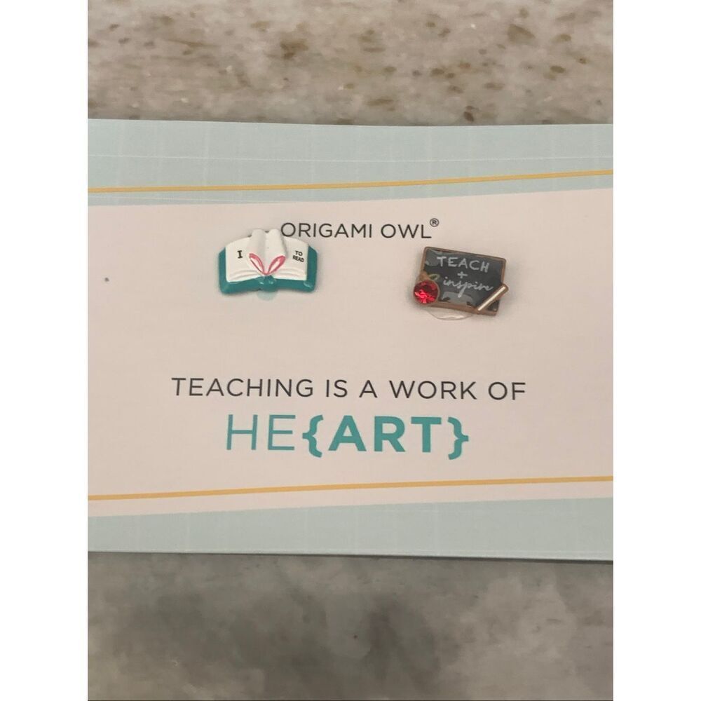Origami Owl Teacher and Reading Charms #limited edition #floating charms
